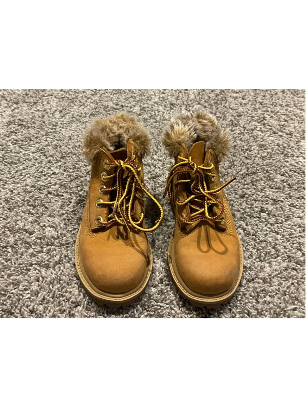 Timberland Toddler Faux Fur Boots, Size 7, EUC
